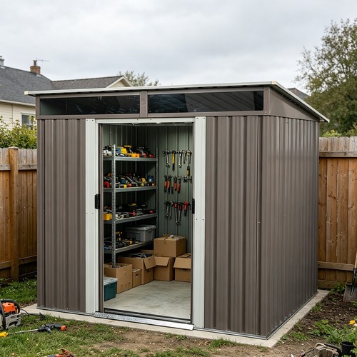 6x5 metal garden storage - 6x5,